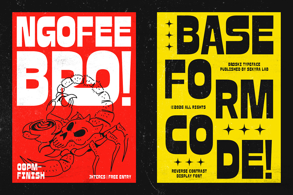Broski - Contras Display Sans Font, a Sans Serif Font by Sekyra Lab (Photo 10 of 15)
