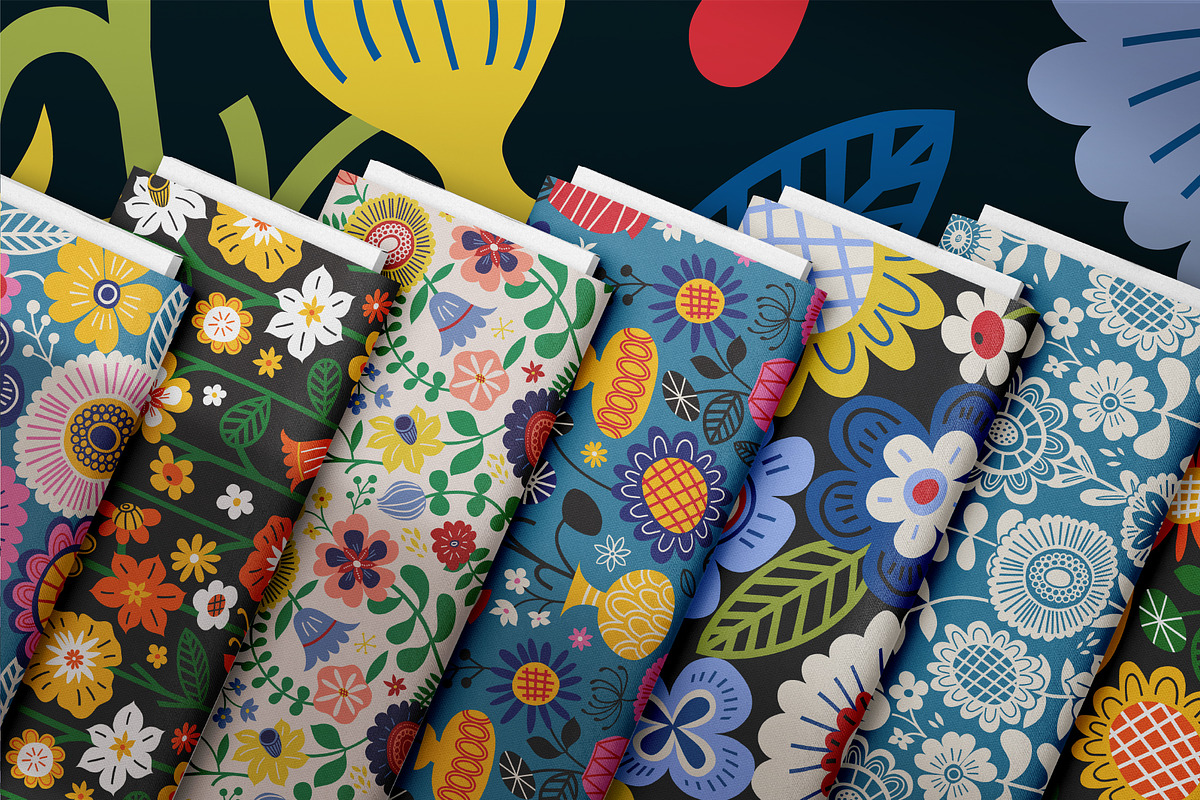 Folky Florals Patterns & Graphics, a Pattern Graphic by rouxsupplyco (Photo 4 of 13)