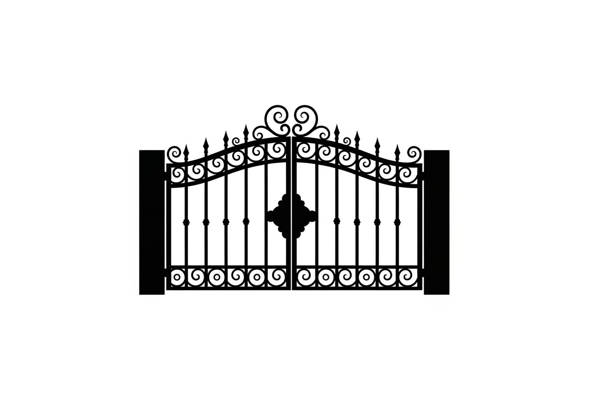 Ornate Wrought Iron Gate Vector Bund, an Illustration by Designs_River (Photo 26 of 47)