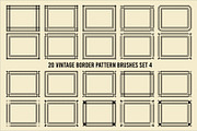 20 Vintage Borders Pattern Brushes 4, a Brush Add-On by G7 (Thumbnail 2 of 3)