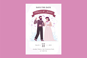 Cartoon Wedding Card Invitation, a Flyer Template by Vesvocrea (Thumbnail 4 of 7)