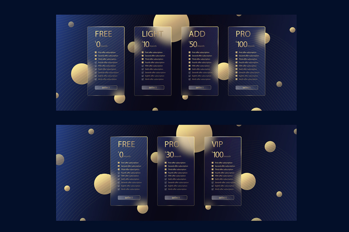 Glassmorphism effect designs, Vector, a Stationery Template by Zimages (Photo 5 of 10)