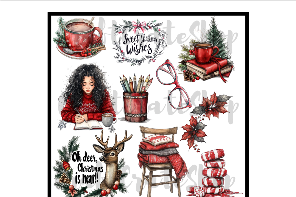 Christmas Planner Clipart, an Illustration by CraftCrateShop (Photo 2 of 7)