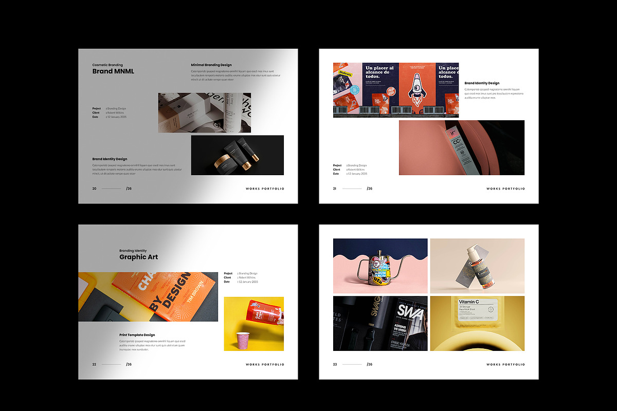 Works / Design Portfolio Template, a Brochure Template by TemplateFolio-Shop (Photo 11 of 20)