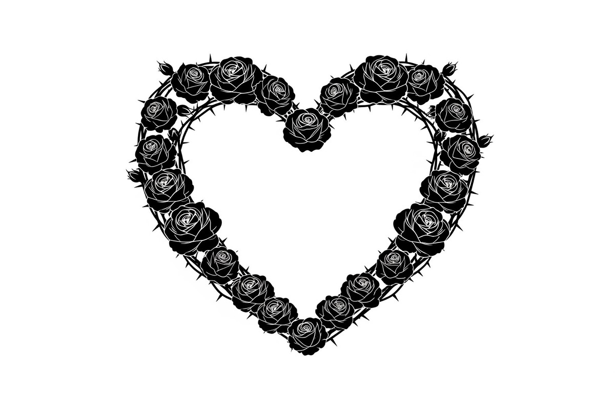 Floral Heart Wreath SVG Bundle, an Illustration by Gaye Art (Photo 10 of 31)