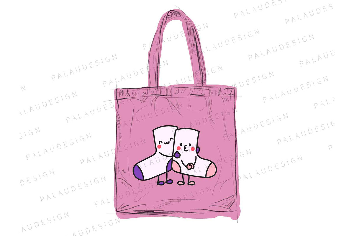 Cute Kawaii Sock, an Object Illustration by Palau (Photo 6 of 12)
