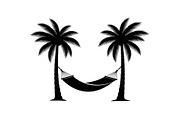 Palm Tree Hammock Silhouette Bundle, an Object Graphic by jahid234 (Thumbnail 15 of 30)
