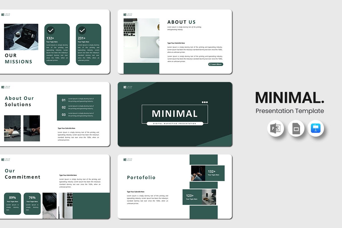 Minimal Digital Marketing - Keynote, a Presentation Template by QR Design Studio (Photo 1 of 3)