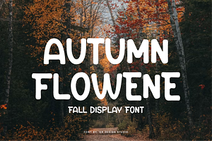 Autumn Flowene - Fall Display Font, a Sans Serif Font by QR Design Studio