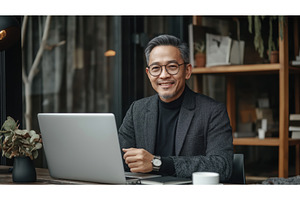 Asian male professional working on a, a Person Photo by Sergey Kotenev