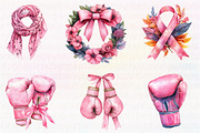Breast Cancer Awareness Clipart, an Illustration by CreationArt (Thumbnail 5 of 5)