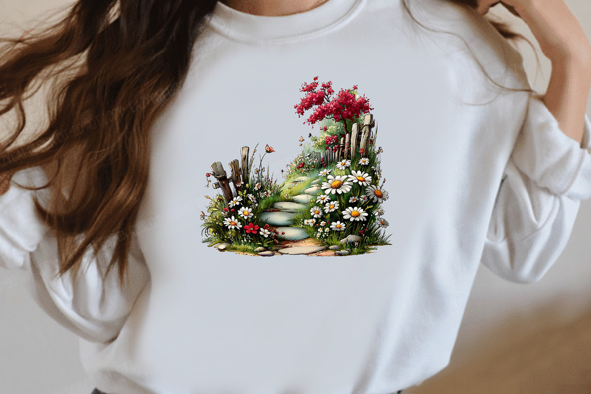Whimsical spring landscape Clipart, an Illustration by Designworld (Photo 7 of 7)