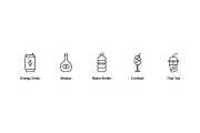 Food and Drinks Outline icons, an Icon by Vector Squad (Thumbnail 5 of 5)