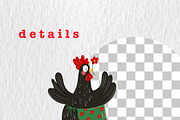 Whimsical Chicken Clipart Set, an Animal Illustration by Oleksandra Illustrates (Thumbnail 4 of 12)