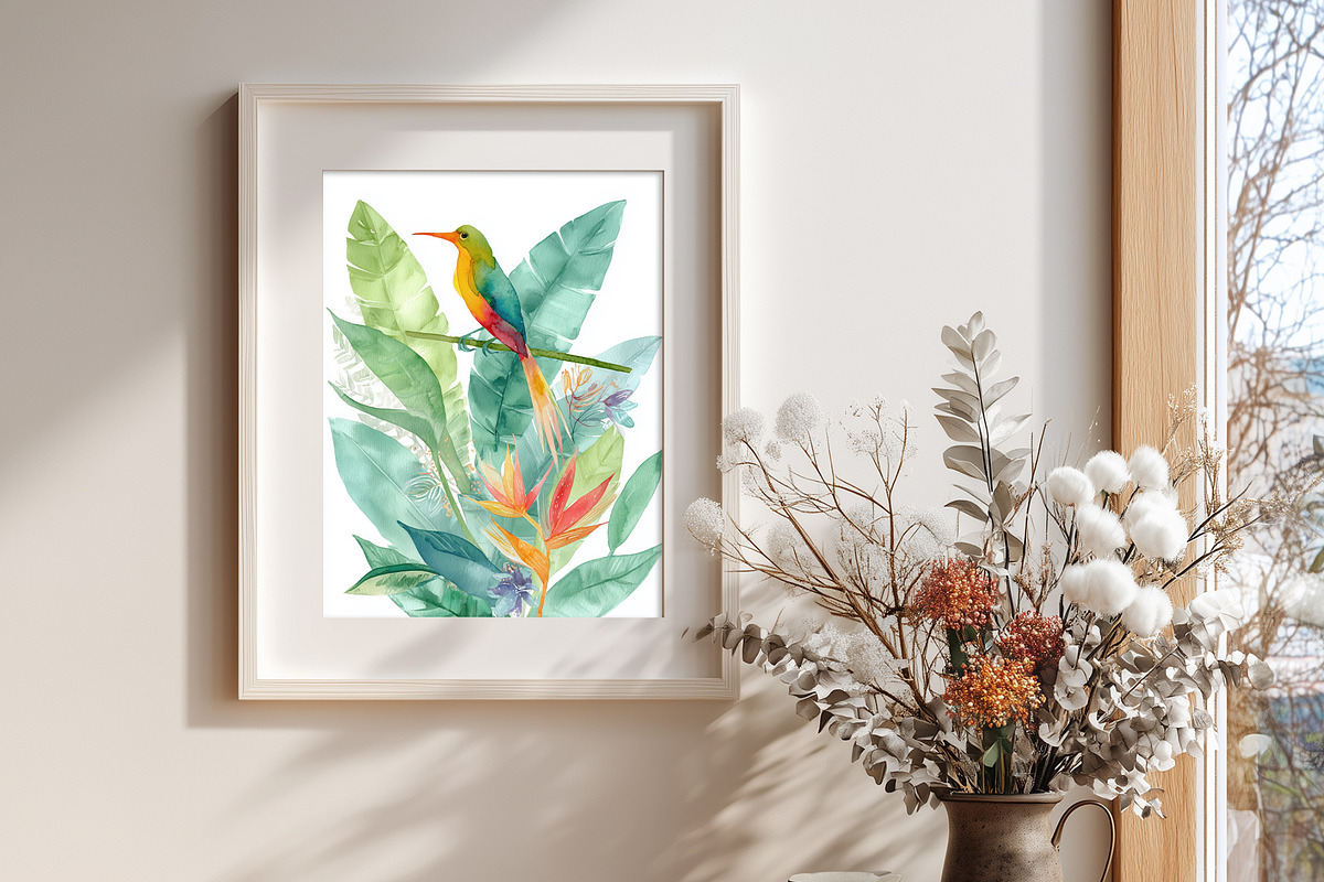 Exotic Botanical Bird Illustration, a Decorative Illustration by Housui Patterns (Photo 9 of 12)