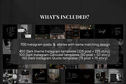 700 Dark Instagram Templates, a Templates & Theme by SociallyyCreative (Thumbnail 2 of 9)