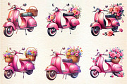 Pink Scooter Clipart, an Illustration by DreamArtGraphic (Thumbnail 3 of 6)