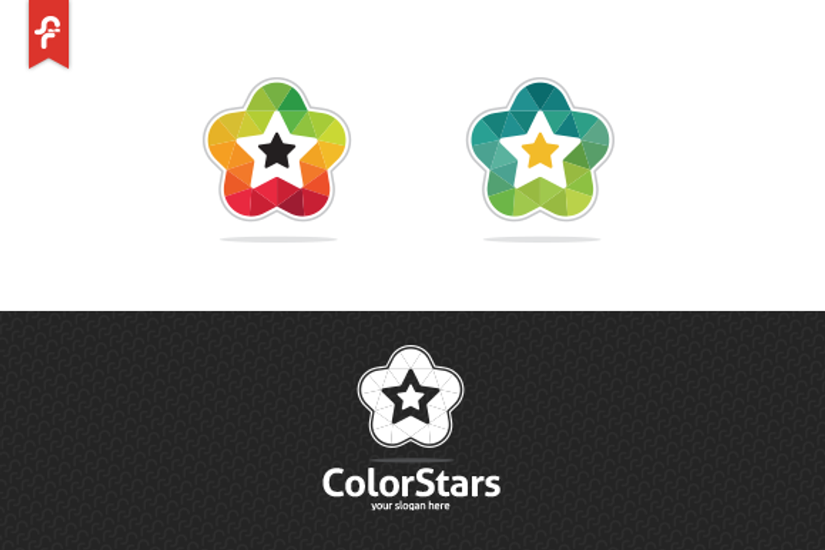 Color Stars Logo, a Branding & Logo Template by ft.studio