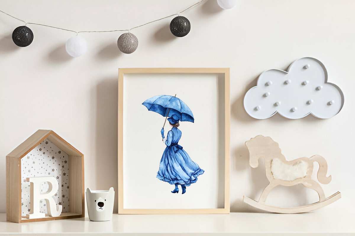 Blue Summer 1920 Clipart, an Illustration by CreationArt (Photo 2 of 9)