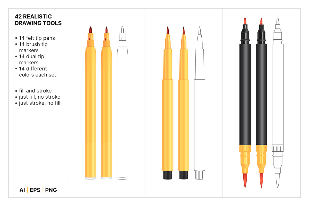 Vector Colored Markers, an Object Graphic by Side Project (Photo 2 of 8)