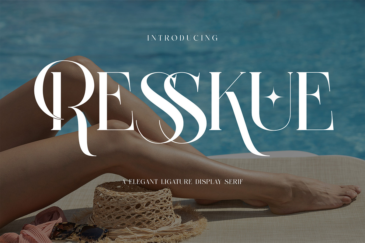 Resskue Elegant Display Serif, a Serif Font by Alfinart (Photo 1 of 10)
