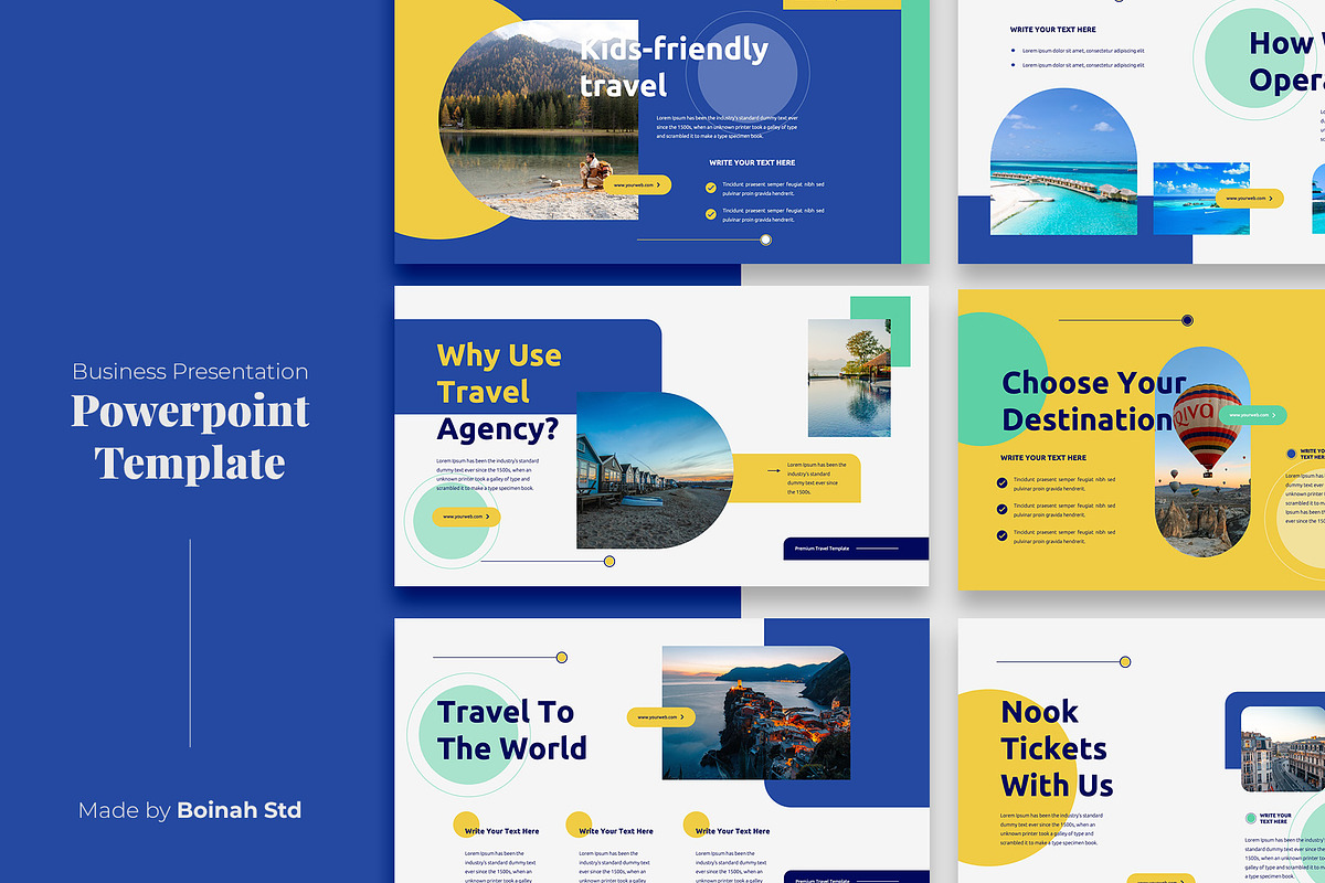 Travel PowerPoint Template, a Presentation Template by Boinah Studio (Photo 1 of 7)