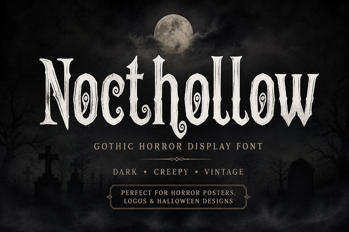 Nocthollow – Gothic Horror Font, a Blackletter Font by Wow Magic (Photo 3 of 5)