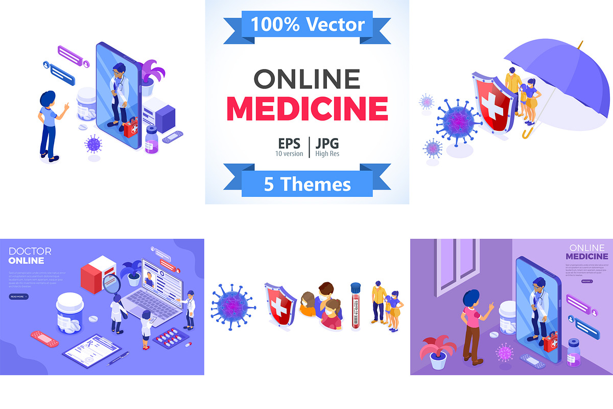 Online Doctor and Medical Diagnostic, a Healthcare Illustration by TAlex (Photo 1 of 6)