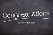 Congratulations Handwritten Font, a Handwritten Font by Ruddean2109 (Thumbnail 1 of 10)