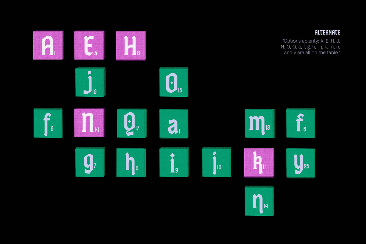 Bean Hook Gothic Flare 4 Fonts, a Serif Font by Casloop Studio (Photo 12 of 12)