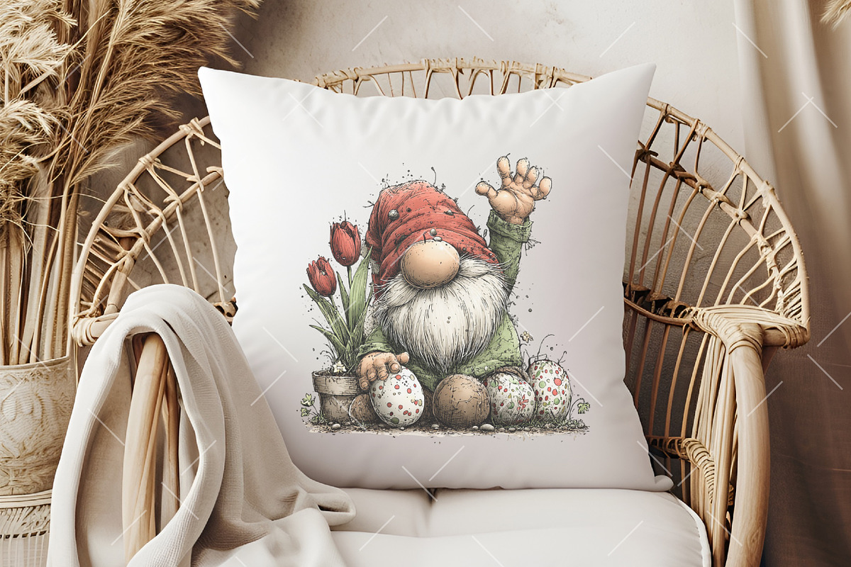 Whimsical Easter Gnome Clipart, an Illustration by OK Design (Photo 5 of 6)
