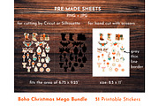 Boho Bundle Christmas Stickers, an Object Graphic by AvaAva (Thumbnail 7 of 8)