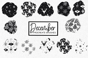 December Pattern Brushes | Winter, a Brush Add-On by illuztrate (Thumbnail 3 of 7)