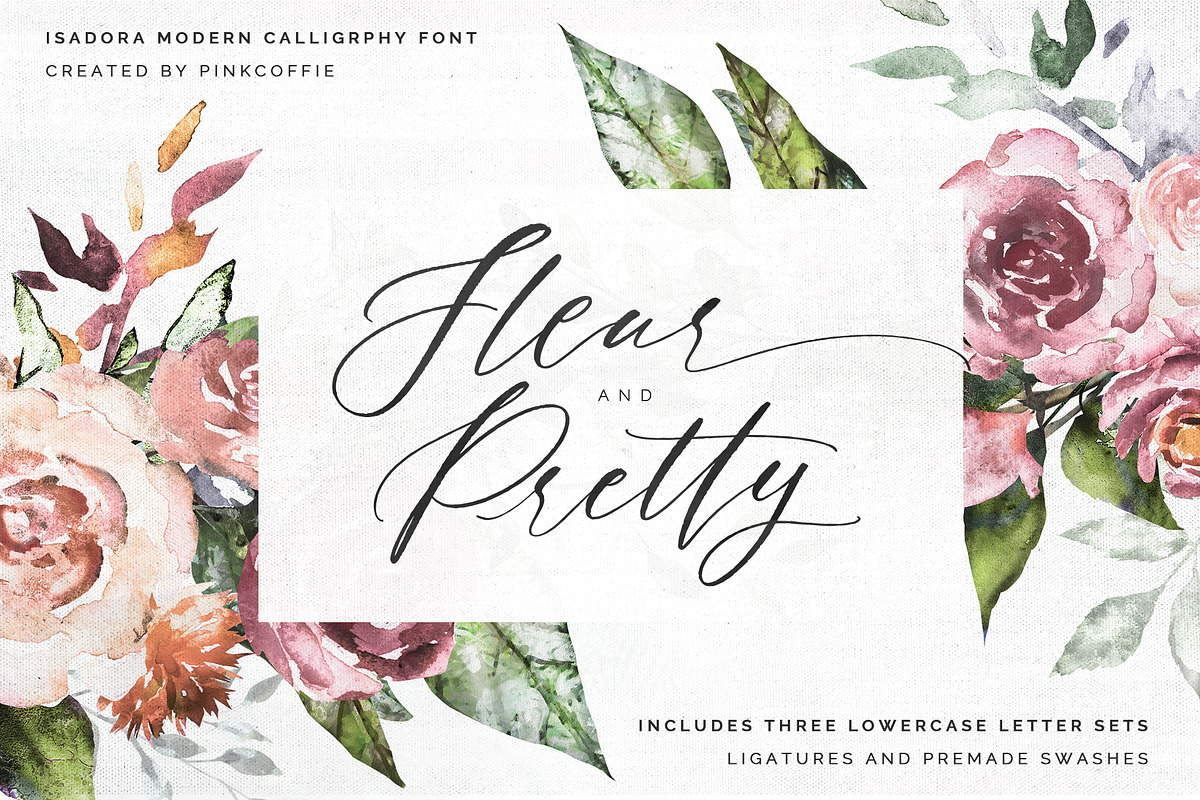 Isadora I Rustic Wedding Script Font preview 2