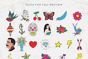 Sailor's Grave - Retro Tattoo Kit, a Texture Illustration by Unio Designs (Thumbnail 8 of 8)