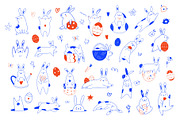 Easter Rabbits – Cute Hand Drawn Set, an Animal Illustration by danceyourlife (Thumbnail 6 of 8)