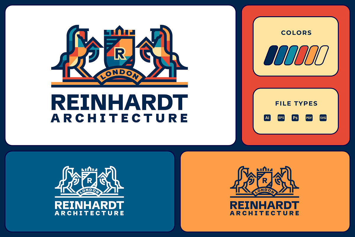 Modern Heraldic Horse Logo, a Branding & Logo Template by Suhandi (Photo 1 of 4)