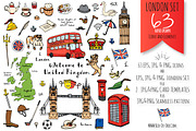 63 London color hand drawn symbols!, a Graphic by Natasha-Pankina.com (Thumbnail 1 of 5)