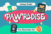 Pawradise Bubbly Display Typeface, a Handwritten Font by Casloop Studio (Thumbnail 1 of 15)