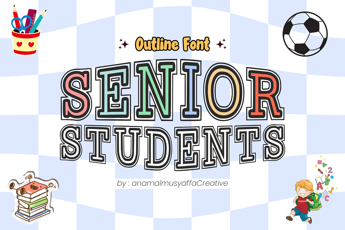 Senior Students - Serif Font Displa, a Serif Font by KiddoGlyphs Studio (Photo 1 of 3)
