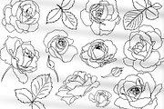 Roses line art design, an Object Graphic by Vera●Suleimanova (Thumbnail 6 of 17)