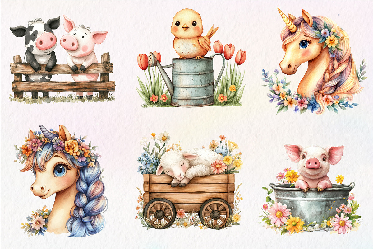 Cute on the Farm on the Animals, an Illustration by CreationArt (Photo 3 of 5)
