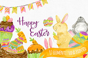 Watercolor Easter Clipart, a Seasonal Illustration by Autumn Breeze (Thumbnail 1 of 3)