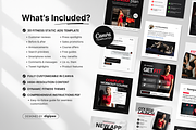 Fitness Static Ad Templates Canva, a Social Media Template by DigiPax (Thumbnail 2 of 11)