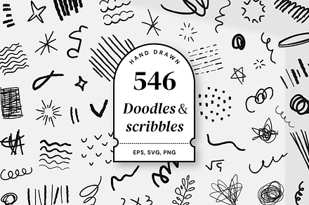 546 hand drawn doodles