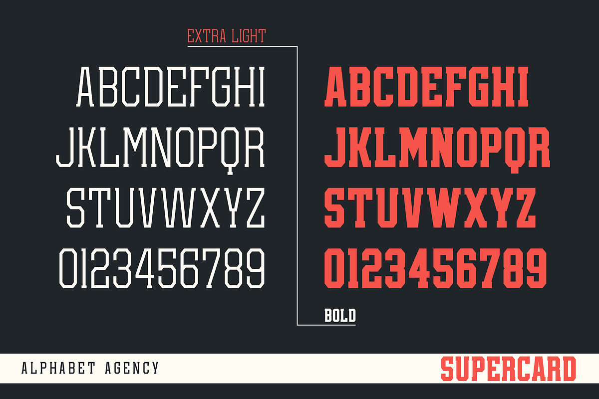SUPERCARD FONT FAMILY, a Font by Alphabet Agency (Photo 3 of 6)