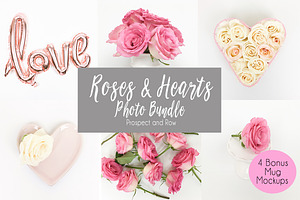 Roses and Hearts Stock Photo Bundle