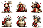 Whimsical Ladybug Clipart, an Illustration by Sublimation Artist (Thumbnail 6 of 7)