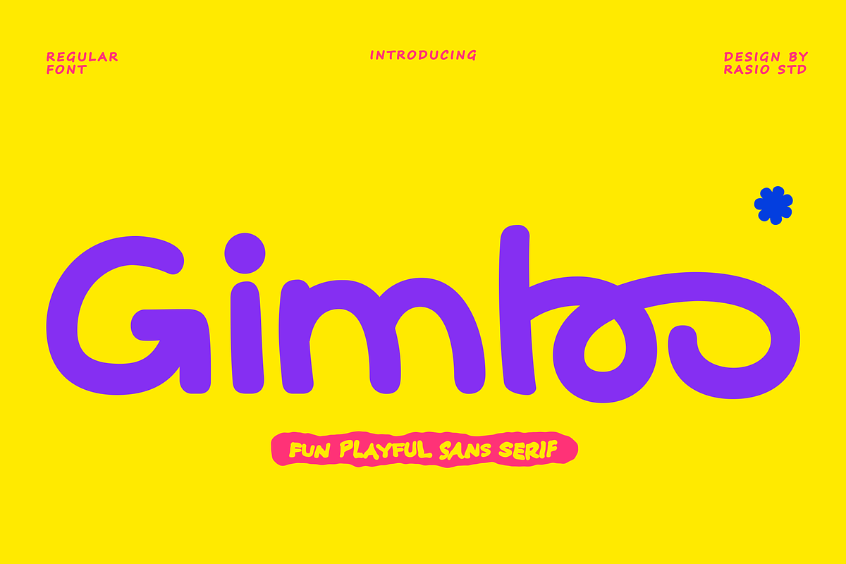 Gimbo Playful Sans Serif Font, a Sans Serif Font by Rasio Studio (Photo 1 of 9)