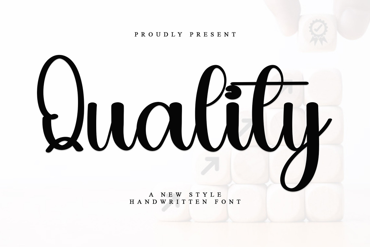 Quality, a Handwritten Font by InermediaSTUDIO (Photo 1 of 7)